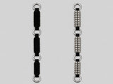 4-Pack of Modular Beaded Extension Links for Jewelry Customization - 6 Color Variants