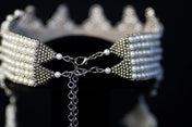 Handcrafted Modular Sappho Crown in pearl by Object and Dawn ghost image back view