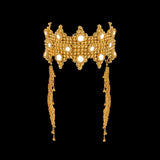Sappho Crown with Reversible Beaded Medallions - 3 Color Variants
