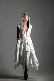 Tamoe Silk Harness Skirt White