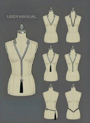 Beaded Tailored Collar with Removable Tie- 6 Looks in 1