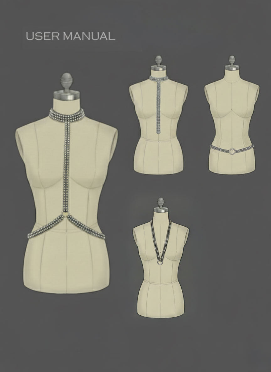 T-Choker Harness & Necklace - 4 in 1 Looks