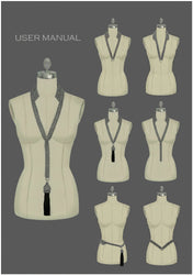 guide of using 7 different ways of Beaded Tailored Collar with Removable Tie by object & Dawn 