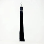 Elohim T-Choker by Object and Dawn constructed entirely by hand with intricate black glass beads and high-quality, gunmetal-plated brass beads that are coated in polymer to preserve shine and ensure the item is hypoallergenic.  Ethically made with secret ancient techniques by our skilled artisans, each piece takes several days to make. Fully lined by hand in velvet for your ultimate comfort.