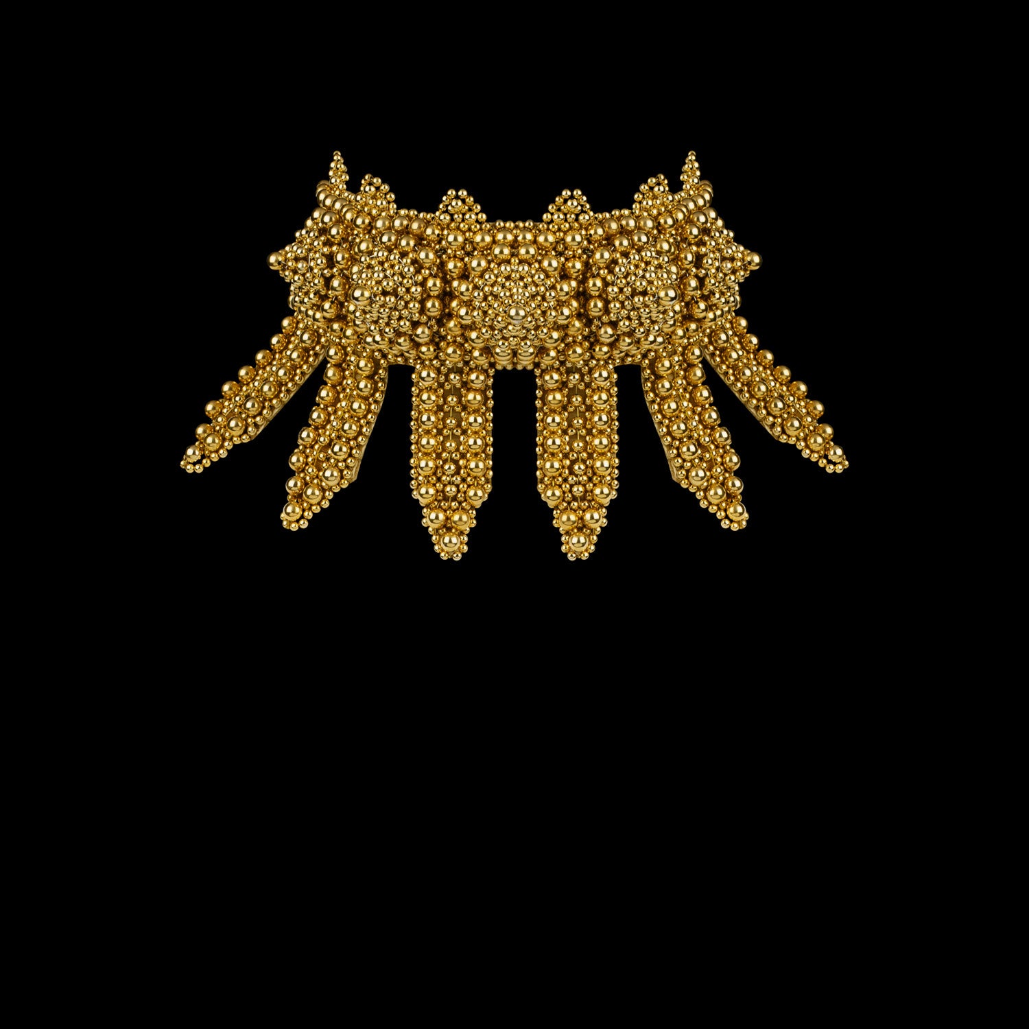 Gold Eingana Choker w/ Removable Tassels