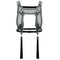 ghost image of beaded silver harness against a white background