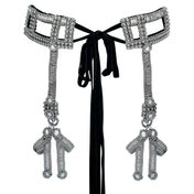 beaded modular ivory belt silver with bow attachment by object and dawn back view