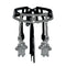 Object and Dawn Teuta modular belt with amaya bow silver ghost image in white background front view