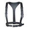 Object and Dawn premium modular leather harness black front view ghost image