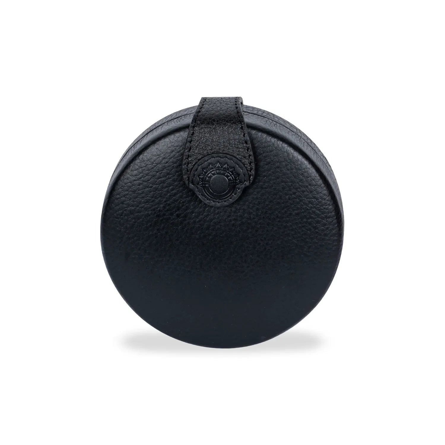 Zheng Yi Sao leather coin collections in black, ghost image in white background front view by Object and Dawn 