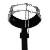 Elohim T-Choker by Object and Dawn constructed entirely by hand with high quality metal beads that coated in polymer to preserve shine and ensure the item is hypoallergenic. Ethically made with secret ancient techniques by our skilled artisans, each piece takes several days to make. Fully lined by hand in velvet for your ultimate comfort.
